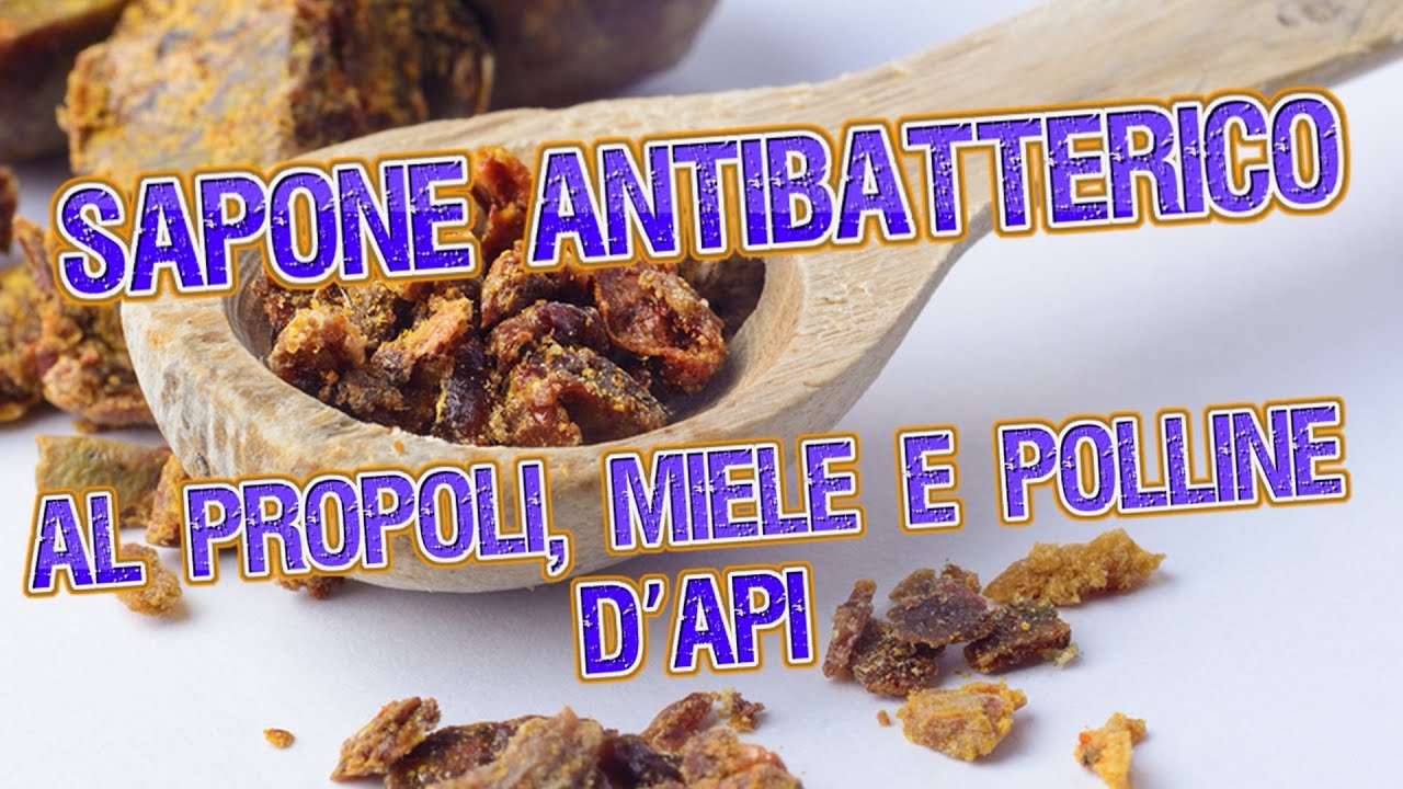 Sapone antibatterico alla propoli , miele e polline d'api , FAVOLOSO!!! sapone fatto in casa