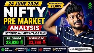 🚨 NIFTY TODAY: BIG MOVE COMING? | PRE-MARKET ANALYSIS | June 24, 2026 | Institutional Analysis