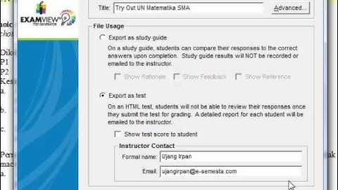 Tutorial membuat soal online dengan ExamView