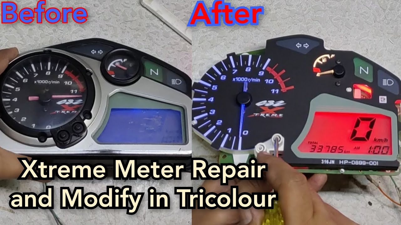 CBZ Xtreme Dead Condition Meter Repair And Modify With Tricolour YouTube
