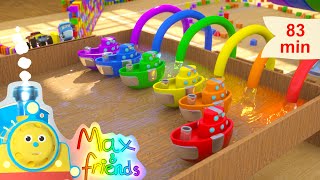 Learn Letters, Chain Reactions, Physics, Recycling and more | 7 Cartoons with Max and Friends! image