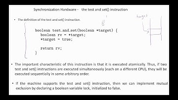 OS  Synchronization Hardware