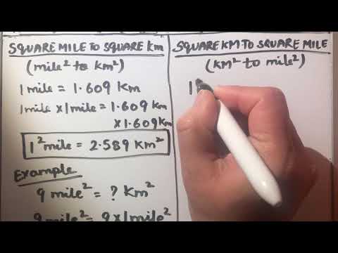 Video: How To Convert Kilometers To Square Kilometers