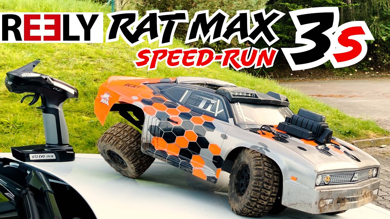 Voiture télécommandée Reely Rat Max brushless 1:10 XL Auto RC électrique  Rally 4 roues motrices (4WD) prêt à fonctionner (RtR) 2,4 GHz