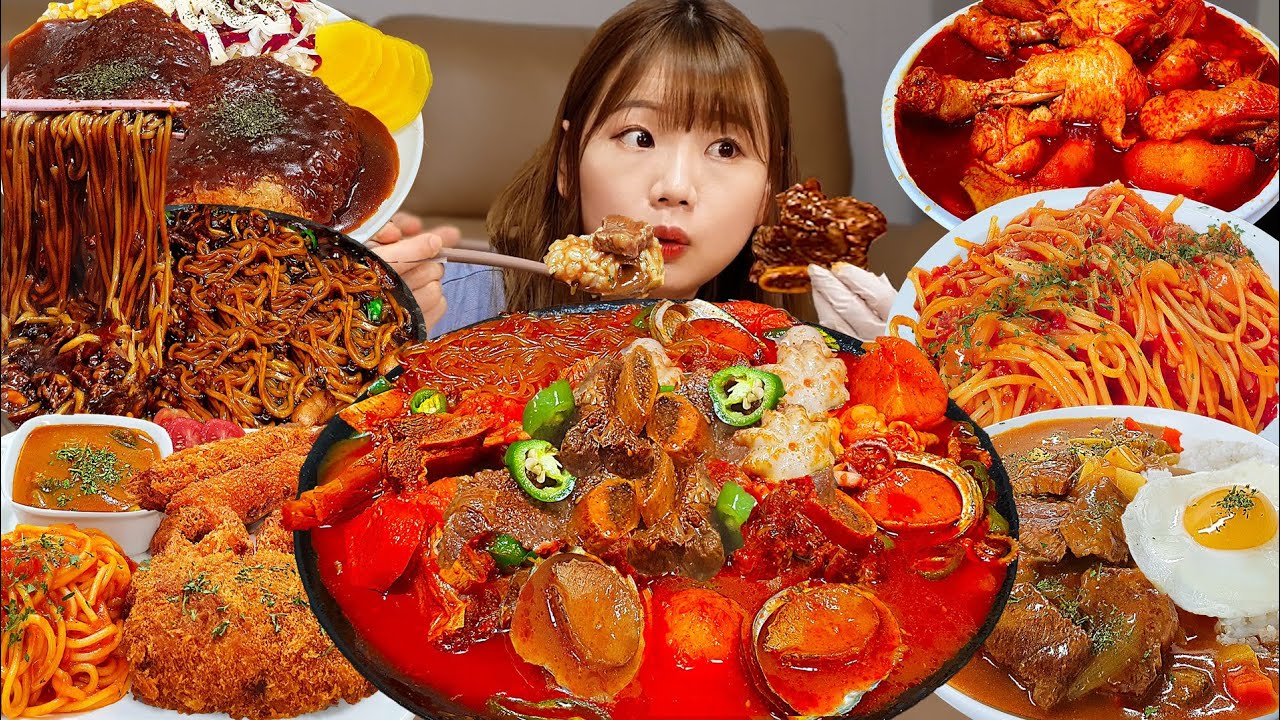 Sub)Real Mukbang- 10видов еды,которые придутся вам по вкусу😘 Курица, Рамен, Паста🔥 ASМR КОРЕЙСКАЯЕДА