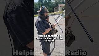 Tank Radios First Satellite Contact