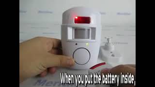 Alarm Sensor Gerak Anti Maling Rumah Infrared 2 Remote Control