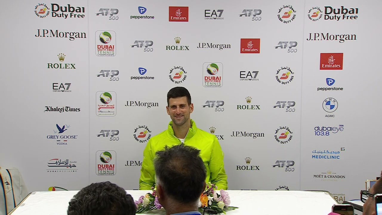 Novak Djokovic - Post Match Interview - R1 - Dubai Duty Free