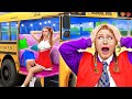 SURVIVE AT SCHOOL! SECRET MAKEOVER IN BUS! || Funny Gadgets &amp; Room for Students By 123 GO! TRENDS