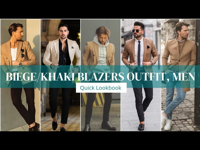 Beige Blazer Outfit Ideas for Men