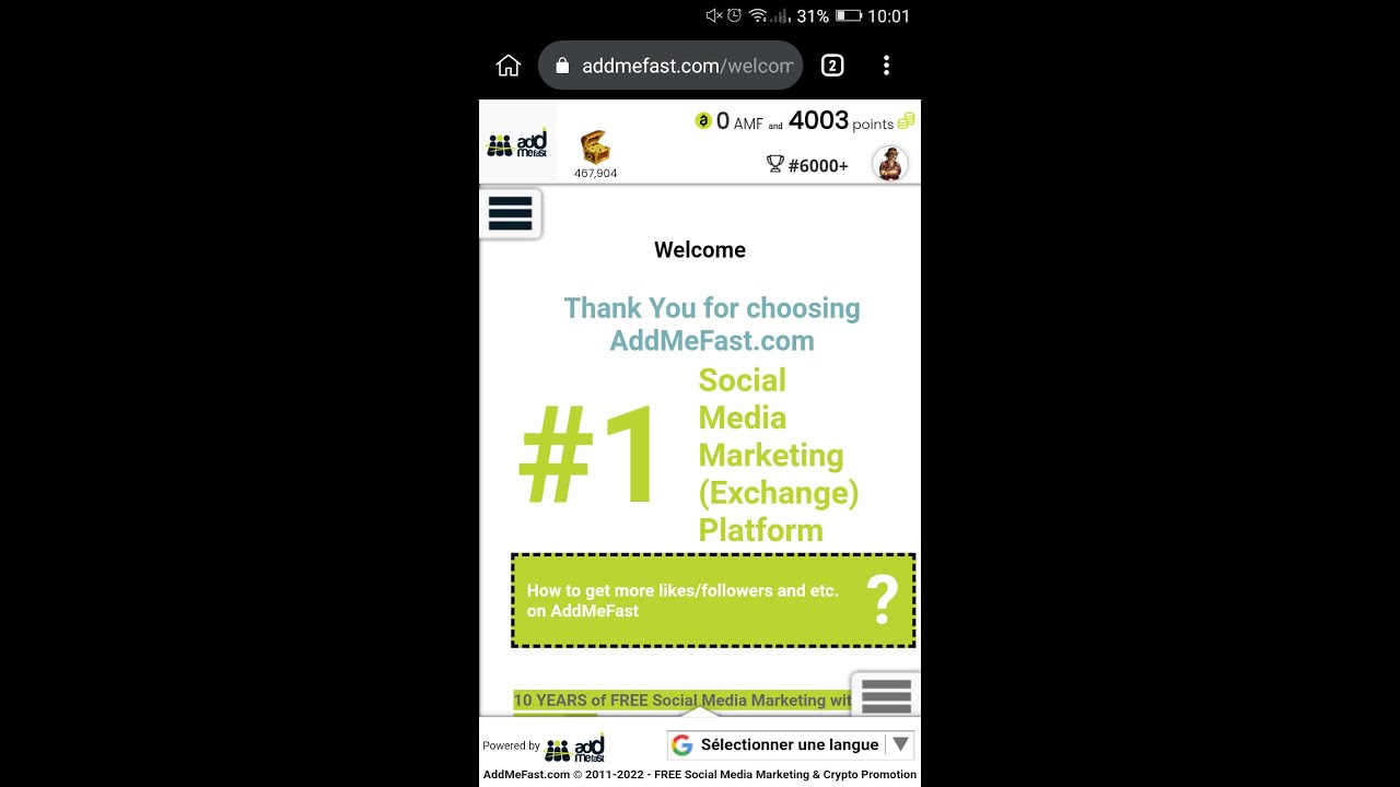 How to be a gold user in addmefast | make money online with addmefast ☑