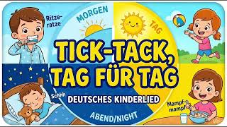 Tick-Tack, Tag für Tag 🌞 #kinderlied #singkinderlieder #musik #lernmusik #lernlieder #lernedeutsch 
