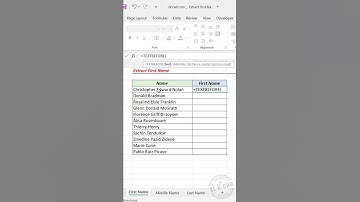 Extract First Name using TEXTBEFORE function in Excel