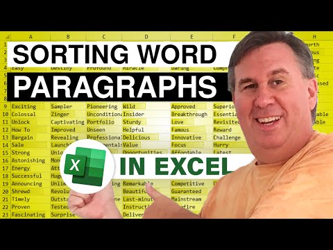 Excel - Bring Word Text to Excel for Easier Sorting - Episode 943