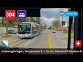 🇨🇭Zürich VBZ Buslinie 304 | Unterengstringen, Sennenbüel N → Bahnhof Altstetten N [4K]