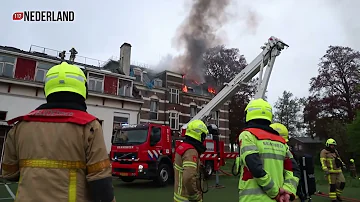 Grote brand in toekomstig azc-gebouw Brummen, NL-Alert verzonden