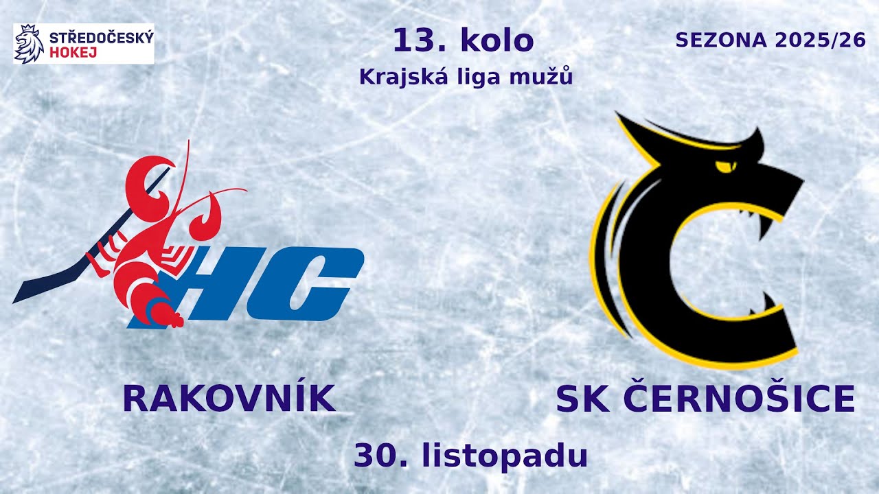HC Rakovník vs. SC Tygři Černošice  4:3  -  30.11.2025 – 13.kolo KLM - Zkrácený záznam