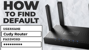 How to find Default username and Password | Cudy