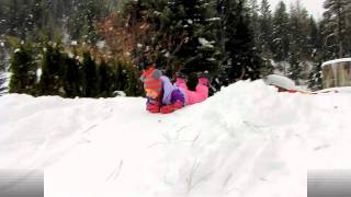 Alison and Matthew Sledding - 2012.mp4