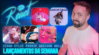 REAGINDO AOS LANÇAMENTOS DA SEMANA: JISOO, ADDISON RAE, ALOK &amp; KYLIE, PERRIE E HALLE