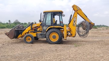 Amazing !! JCB Backhoe Machine EB Koyal in River and Showing Stunt - JCB 3DX Machine stunting |AIT