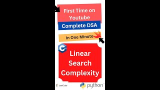 Linear search time/space complexity #shorts #ytshorts
