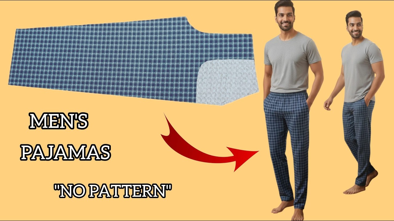 Прекратите покупать мужские пижамы! 🛑Сшейте это за 10 минут (без выкройки)