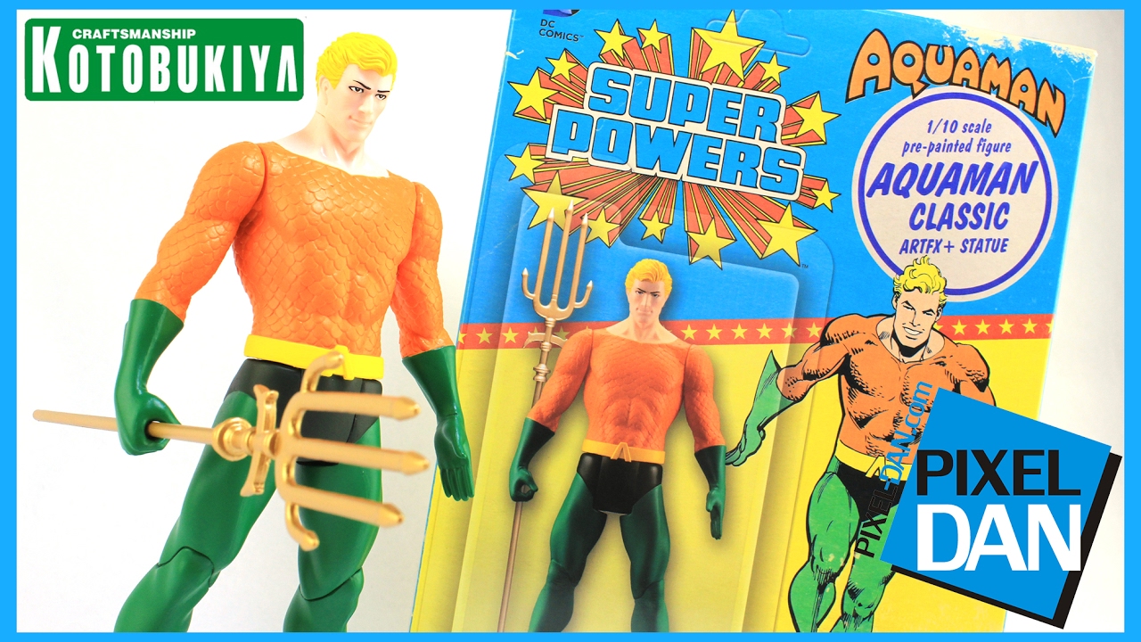 Super Powers Aquaman Kotobukiya ArtFX+ 1/10 Scale Statue Video
