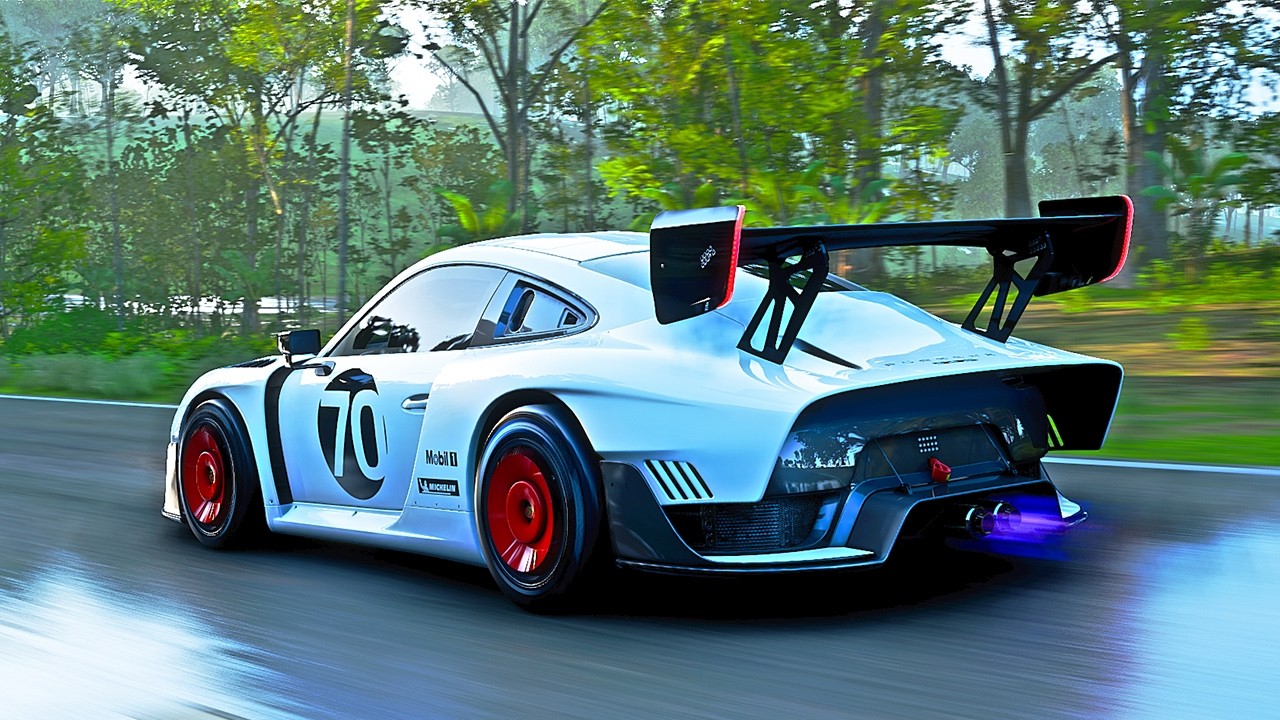 Porsche Motorsport 935 vs Ferrari vs Lamborghini Racing in Forza Horizon 5 Logitech G29 gameplay 