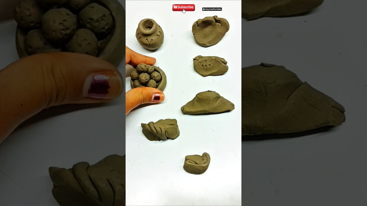 Destroying a beautiful miniature clay kitchen set 😱||