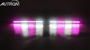 LED Emergency Warning interior Visor Split Deck Strobe Light Bar Purple/White