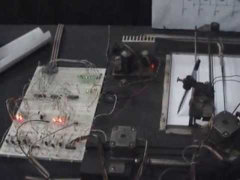 Simple plotter in action (Electronic System)