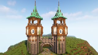 Minecraft | How to build a Castle Gate | Tutorial