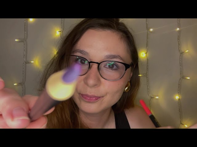 asmr tracing, touching, coloring, painting, and spraying your face
