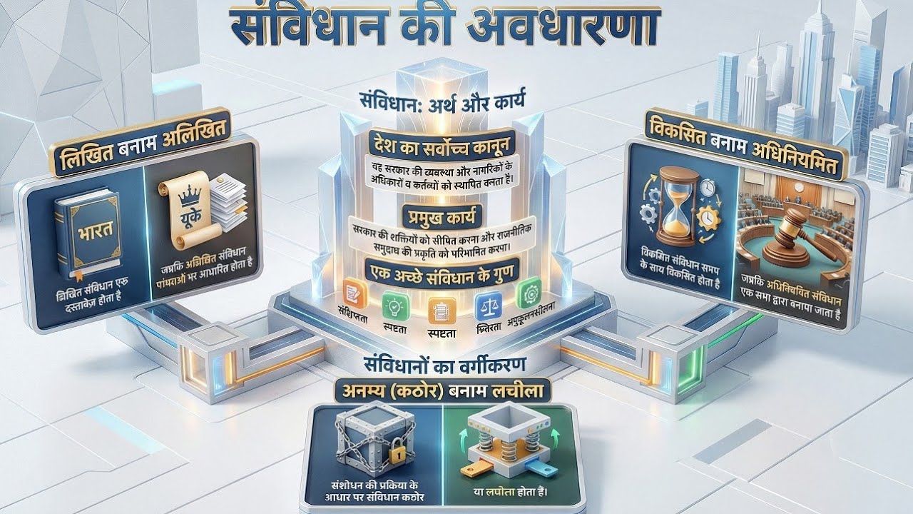 संविधान की अवधारणा concept of the constitution (03)all exam one shot video                       