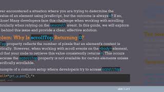 Understanding Why You’re Not Getting the scrollTop Value in JavaScript
