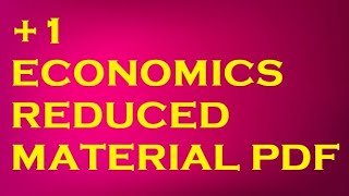 1Economics Reduced Question Lesson Wise Pdf 2020-2021
