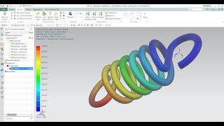 Siemens Nx Tension analysis on Spring with static structural with Nastran NX Siemens