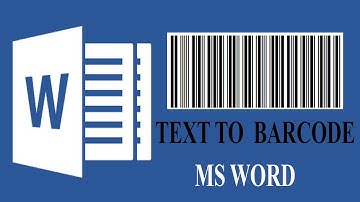 TEXT TO BAR-CODE BY MS WORD