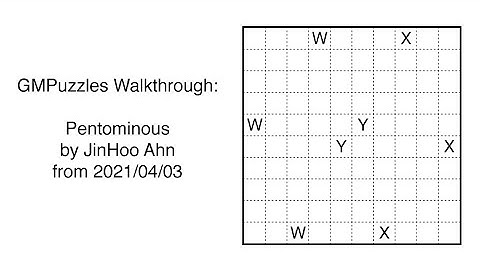 GMPuzzles - 2021/04/03 - Pentominous by JinHoo Ahn