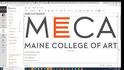 Canvas: How to Use the Rich Text Editor