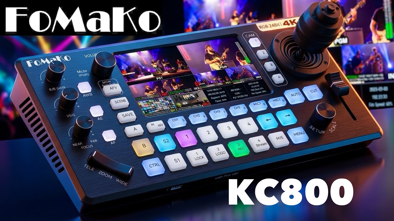 FoMako KC800 4K HDMI Switcher Setup Guide | Live Streaming & PTZ