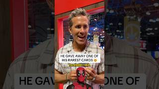 Ryan Reynolds was gifted one of his RAREST Deadpool cards and immediately did this 🥹 #deadpool