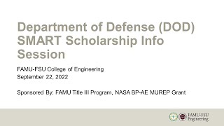DOD SMART Scholarship Informational