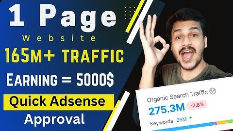 Earn 5000$ ⚡Single Page Site Traffic 165M | Tool Website Full Case Study | Fast AdSense Approval