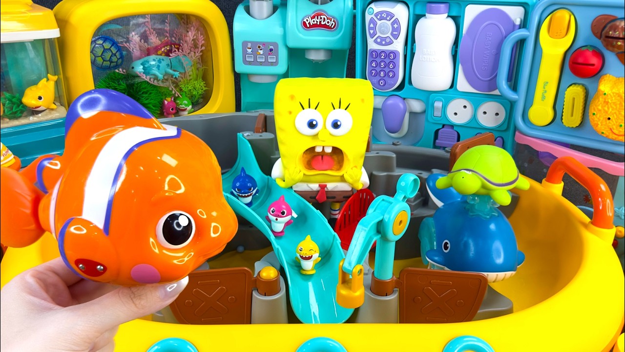 Satisfying Unboxing the Ultimate Colorful SpongeBob Ocean Playset
