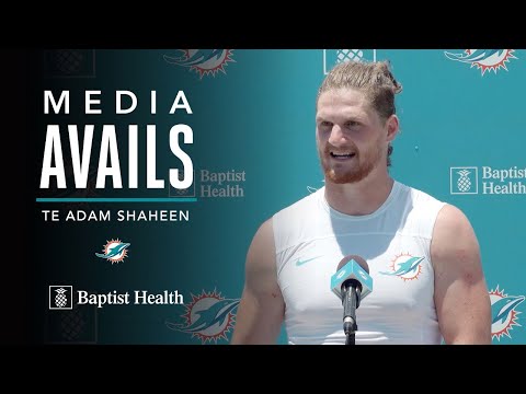 Adam Shaheen meets with the media | Miami Dolphins