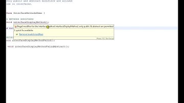 Java Interview Questions And Answers What are the modifiers allowed for an Interface methods