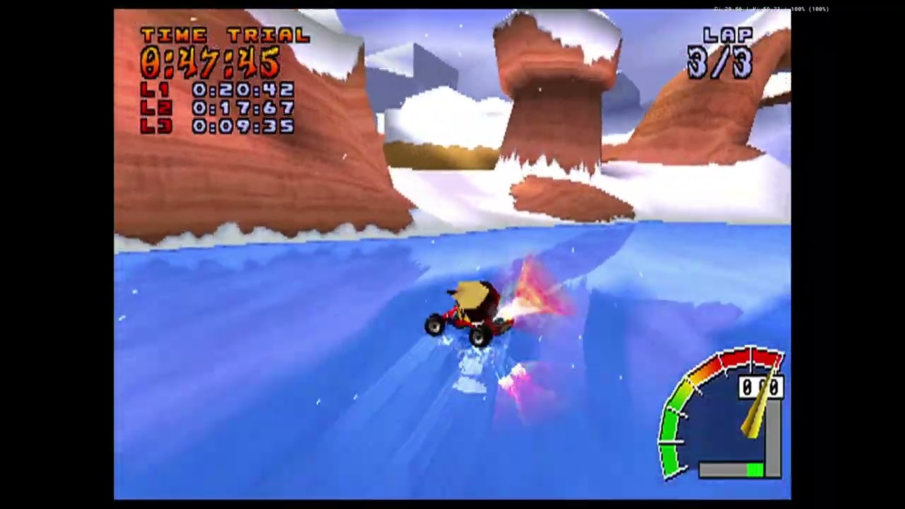 Crash Team Racing Retro Fueled - Blizzard Bluff Time Trial [0:55:74]