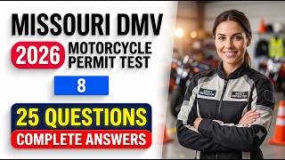 2026 MO DMV Motorcycle Test 8: Pass 25 Real Exam Questions Now Questions and Complete Answers